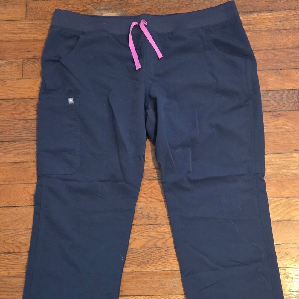 dark blue figs scrub pants, XL petite